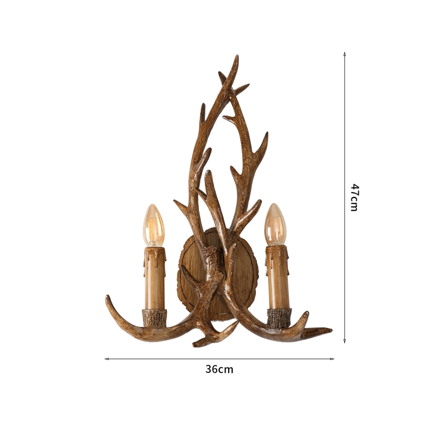 Brilagi - Væglampe DEER 2xE14/10W/230V