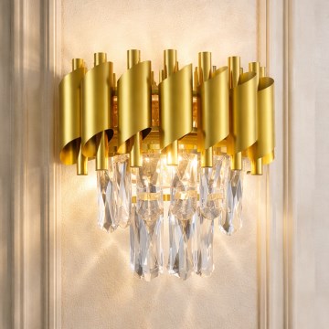 Brilagi - Væglampe ECLIPSE 2xE14/10W/230V guld