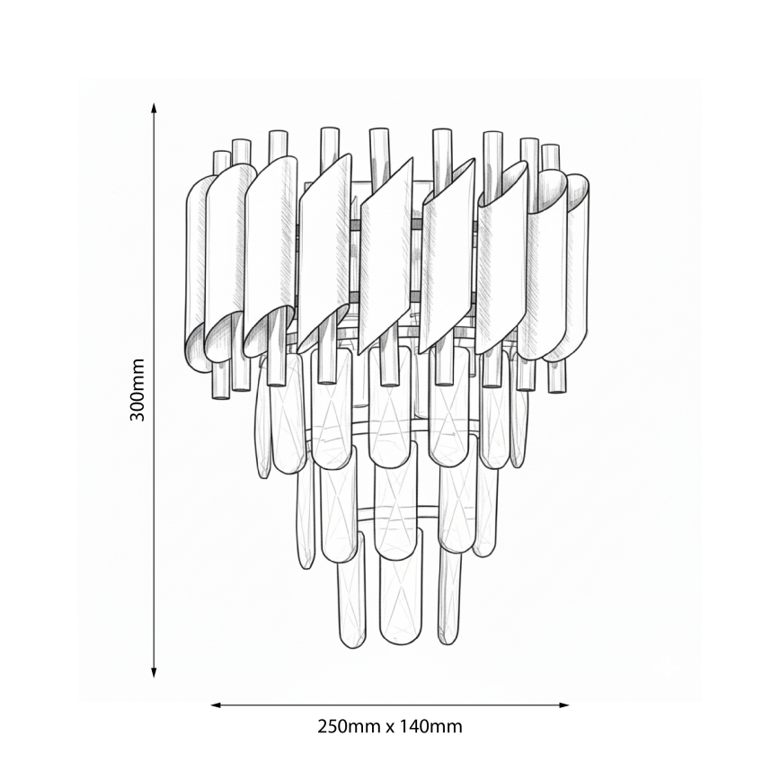 Brilagi - Væglampe ECLIPSE 2xE14/10W/230V guld