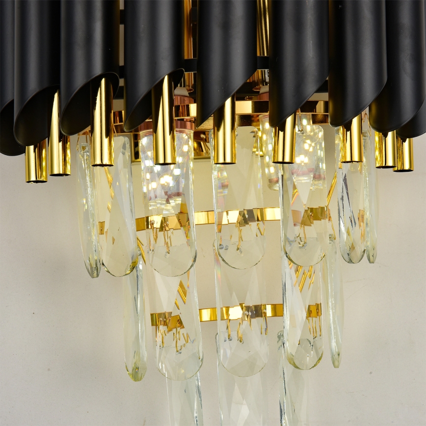 Brilagi - Væglampe ECLIPSE 2xE14/10W/230V sort/guld