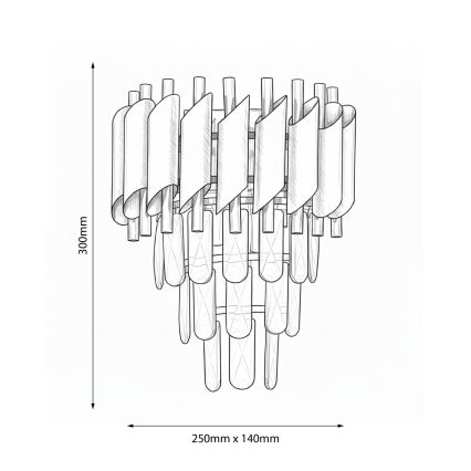 Brilagi - Væglampe ECLIPSE 2xE14/10W/230V sort/guld