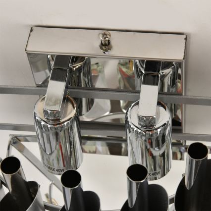 Brilagi - Væglampe ECLIPSE 2xE14/10W/230V sølv