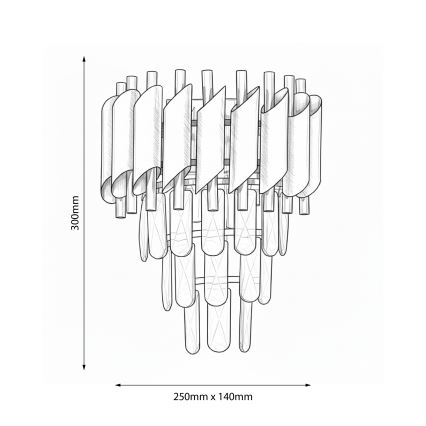 Brilagi - Væglampe ECLIPSE 2xE14/10W/230V sølv