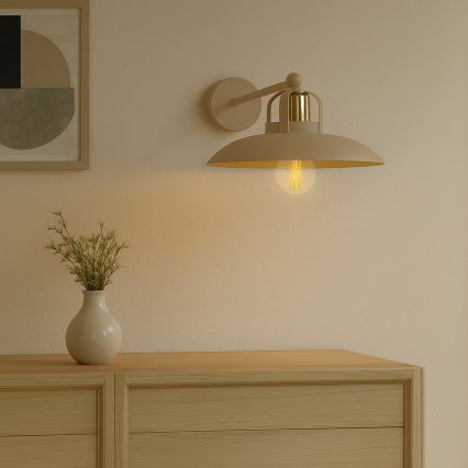 Brilagi - Væglampe FLAMENGO 1xE27/60W/230V beige