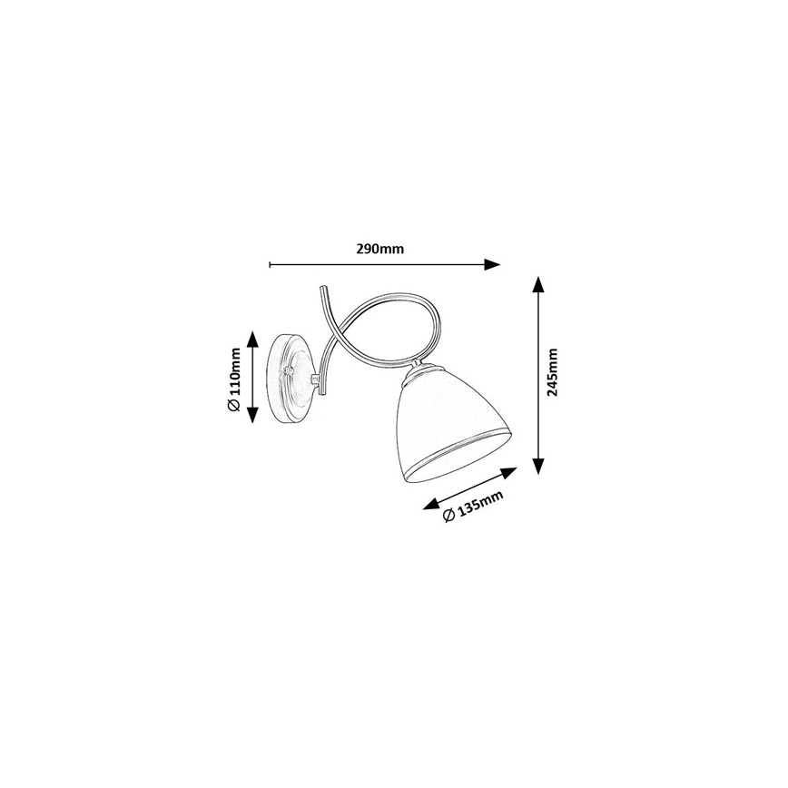 Brilagi - Væglampe FRED 1xE27/60W/230V guldfarvet