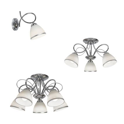 Brilagi - Væglampe FRED 1xE27/60W/230V poleret krom