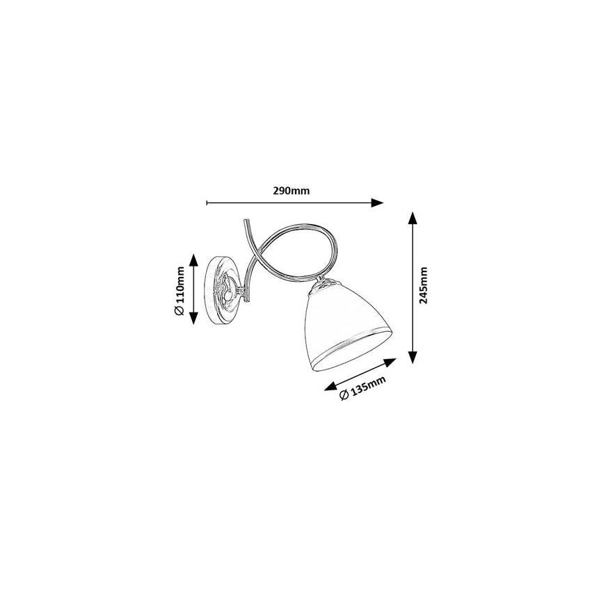 Brilagi - Væglampe FRED 1xE27/60W/230V poleret krom