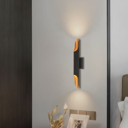 Brilagi - Væglampe KALMAR 2xE27/40W/230V sort/bronze