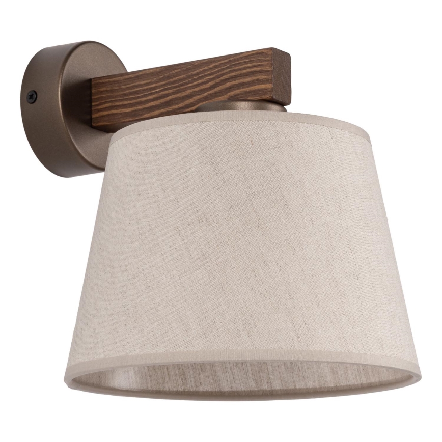 Brilagi - Væglampe LATTE 1xE27/60W/230V fyrretræ/beige