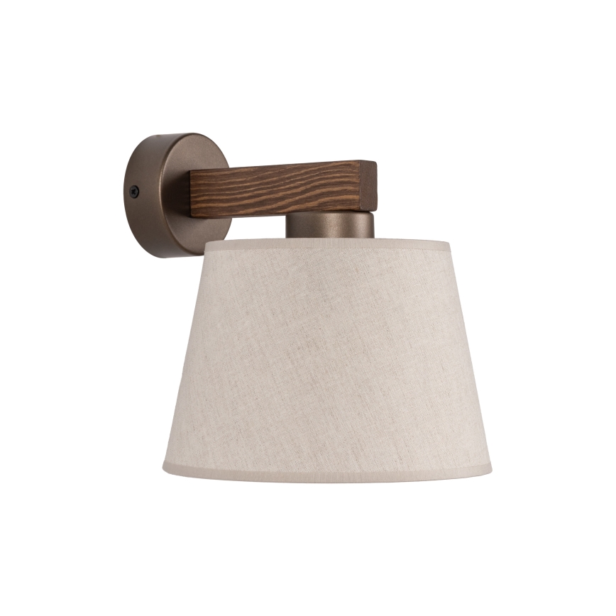 Brilagi - Væglampe LATTE 1xE27/60W/230V fyrretræ/beige