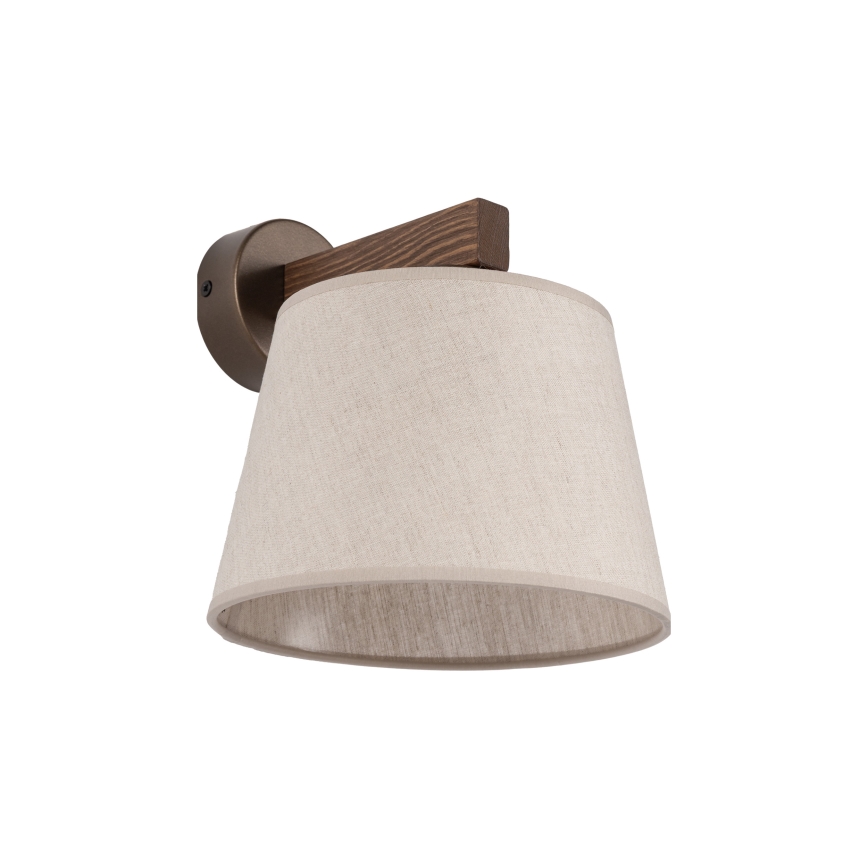 Brilagi - Væglampe LATTE 1xE27/60W/230V fyrretræ/beige