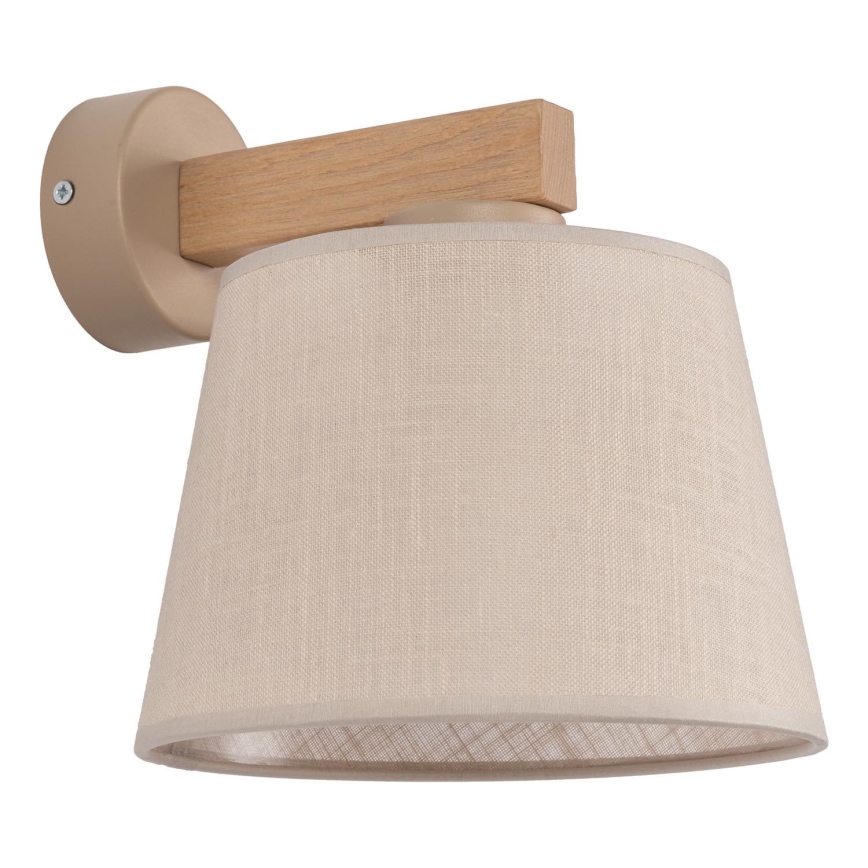 Brilagi - Væglampe LATTE SABIA 1xE27/60W/230V fyrretræ/beige