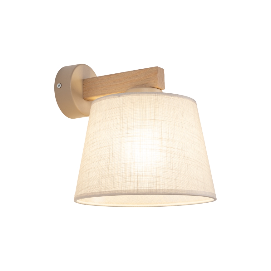 Brilagi - Væglampe LATTE SABIA 1xE27/60W/230V fyrretræ/beige