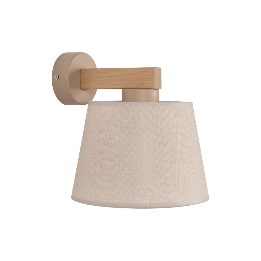 Brilagi - Væglampe LATTE SABIA 1xE27/60W/230V fyrretræ/beige