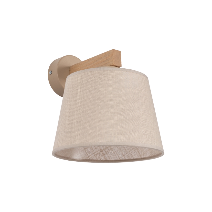 Brilagi - Væglampe LATTE SABIA 1xE27/60W/230V fyrretræ/beige
