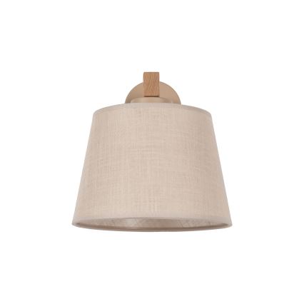 Brilagi - Væglampe LATTE SABIA 1xE27/60W/230V fyrretræ/beige