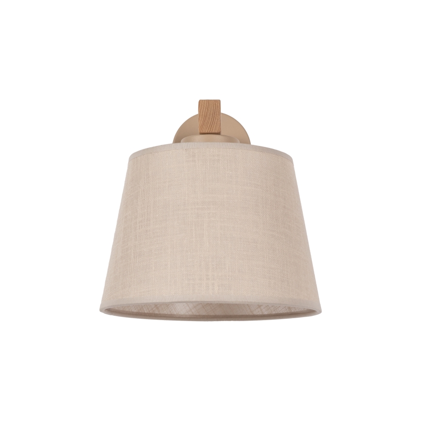 Brilagi - Væglampe LATTE SABIA 1xE27/60W/230V fyrretræ/beige