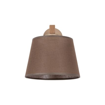Brilagi - Væglampe LATTE SABIA 1xE27/60W/230V fyrretræ/brun