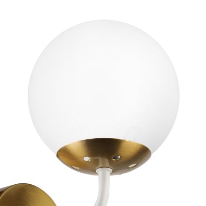 Brilagi - Væglampe MALIVA 1xE14/15W/230V guld/hvid
