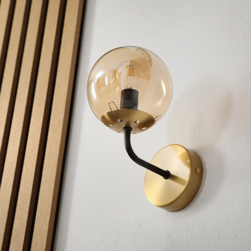 Brilagi - Væglampe MALIVA 1xE14/15W/230V guldfarvet