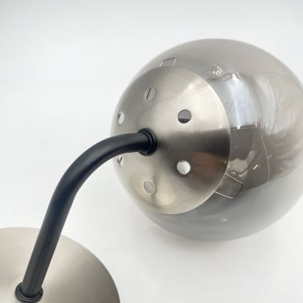 Brilagi - Væglampe MALIVA 1xE14/15W/230V mat krom/røgfarvet