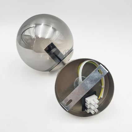 Brilagi - Væglampe MALIVA 1xE14/15W/230V mat krom/røgfarvet