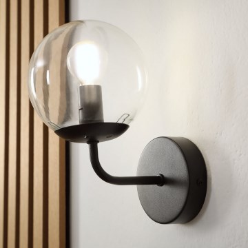 Brilagi - Væglampe MALIVA 1xE14/15W/230V sort/klar