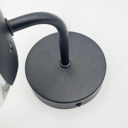 Brilagi - Væglampe MALIVA 1xE14/15W/230V sort/klar