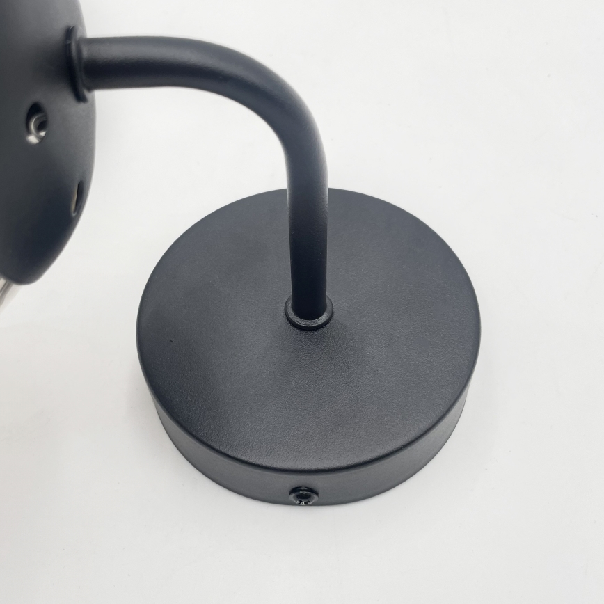 Brilagi - Væglampe MALIVA 1xE14/15W/230V sort/røget