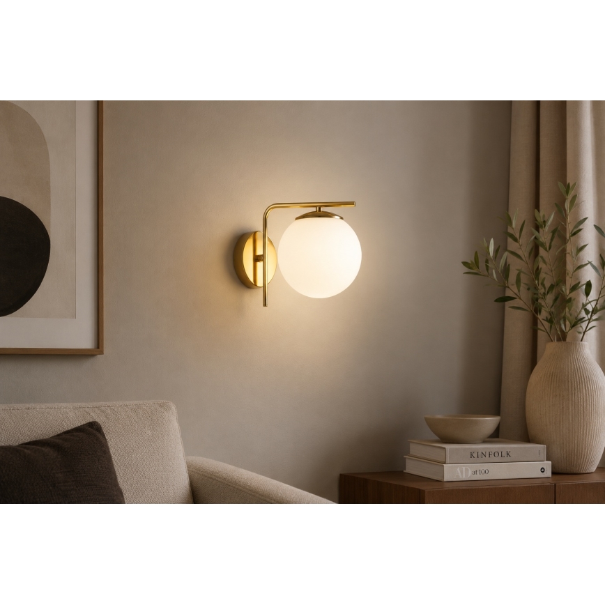 Brilagi - Væglampe MILO 1xE27/60W/230V guld