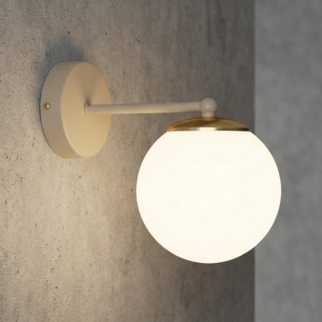Brilagi - Væglampe MILO ECRU 1xE27/60W/230V beige/guld