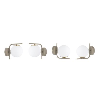 Brilagi - Væglampe MILO ECRU 1xE27/60W/230V beige/guld