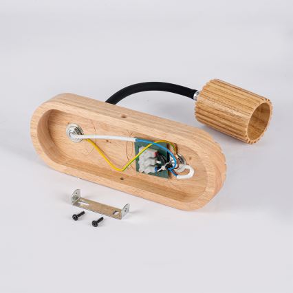 Brilagi - Væglampe MODERN WOOD 1xG9/5W/230V + 1xGU10/8W gummitræ