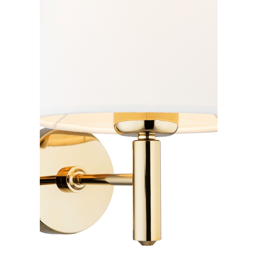 Brilagi - Væglampe MONTE 1xE27/15W/230V creme/guld