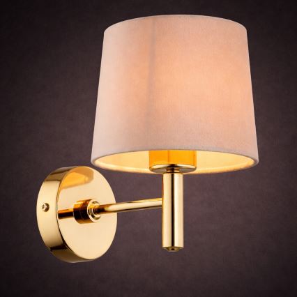 Brilagi - Væglampe MONTE 1xE27/60W/230V beige/guld