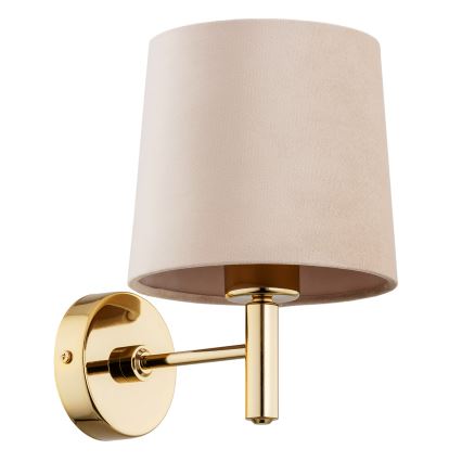 Brilagi - Væglampe MONTE 1xE27/60W/230V beige/guld