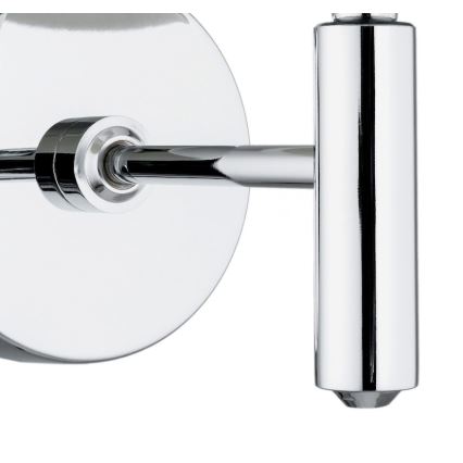 Brilagi - Væglampe MONTE 1xE27/60W/230V beige/poleret krom