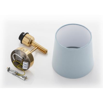Brilagi - Væglampe MONTE 1xE27/60W/230V blå/guld