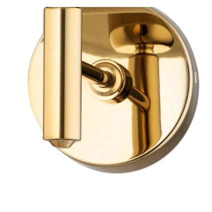 Brilagi - Væglampe MONTE 1xE27/60W/230V brun/guld
