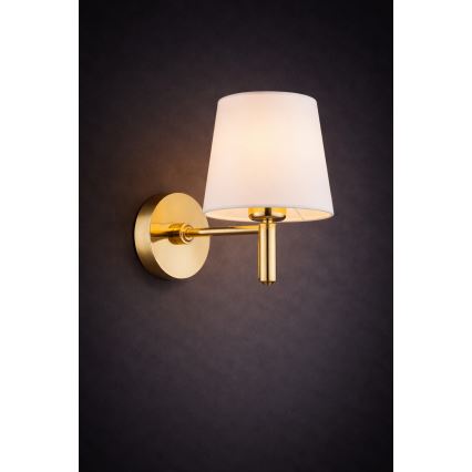 Brilagi - Væglampe MONTE 1xE27/60W/230V creme/guld