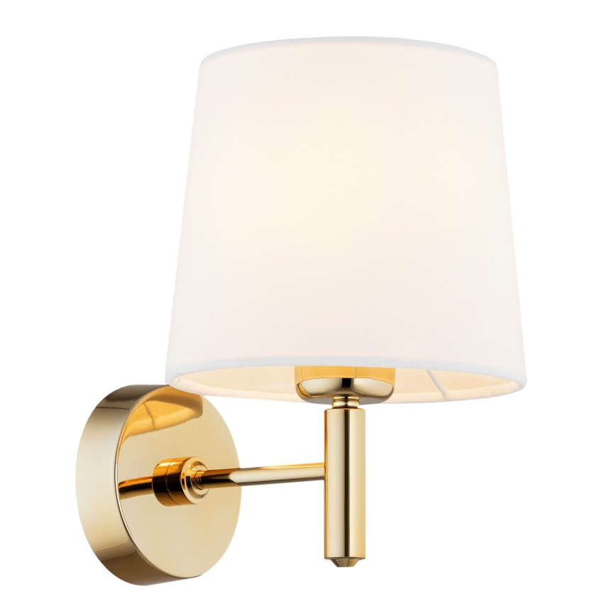 Brilagi - Væglampe MONTE 1xE27/60W/230V creme/guld