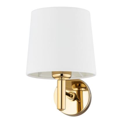 Brilagi - Væglampe MONTE 1xE27/60W/230V creme/guld