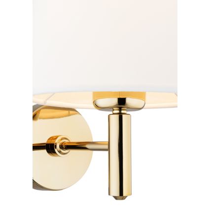 Brilagi - Væglampe MONTE 1xE27/60W/230V creme/guld