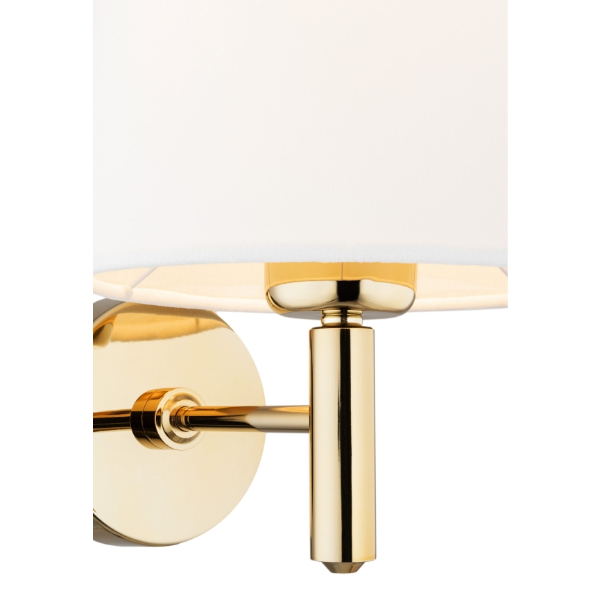 Brilagi - Væglampe MONTE 1xE27/60W/230V creme/guld