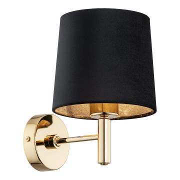 Brilagi - Væglampe MONTE 1xE27/60W/230V sort/guld