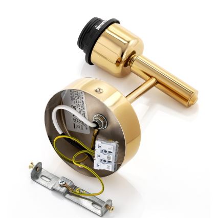 Brilagi - Væglampe MONTE 1xE27/60W/230V sort/guld