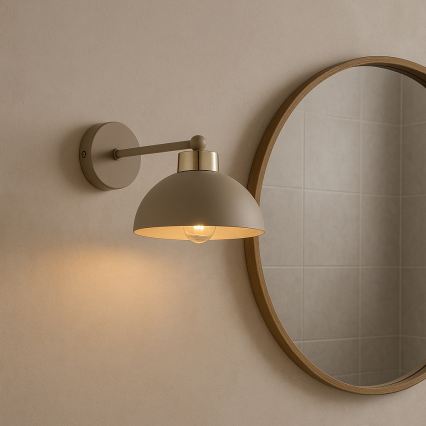Brilagi - Væglampe MOON 1xE27/60W/230V beige/guld