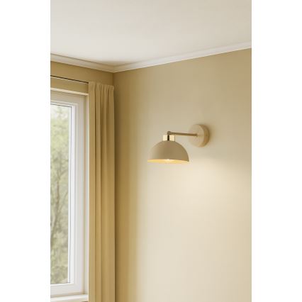 Brilagi - Væglampe MOON 1xE27/60W/230V beige/guld