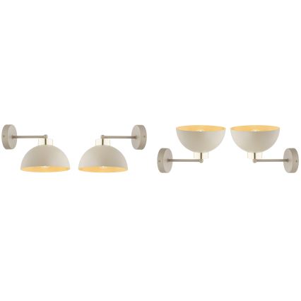 Brilagi - Væglampe MOON 1xE27/60W/230V beige/guld