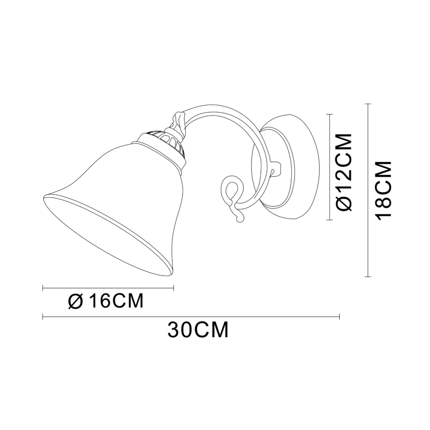 Brilagi - Væglampe NOSTALGIA 1xE27/60W/230V